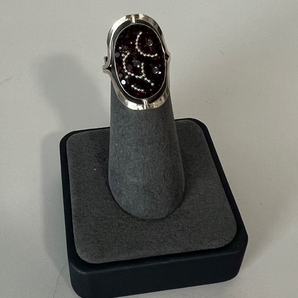 Double-sided adjustable ring for women, 925 silver made in Mexico